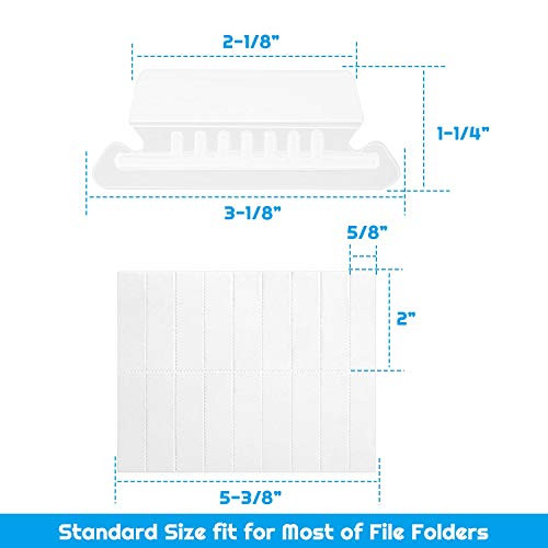 File Folder Tabs, 100 Sets Hanging File Folder Labels 2" Tabs and Inserts for