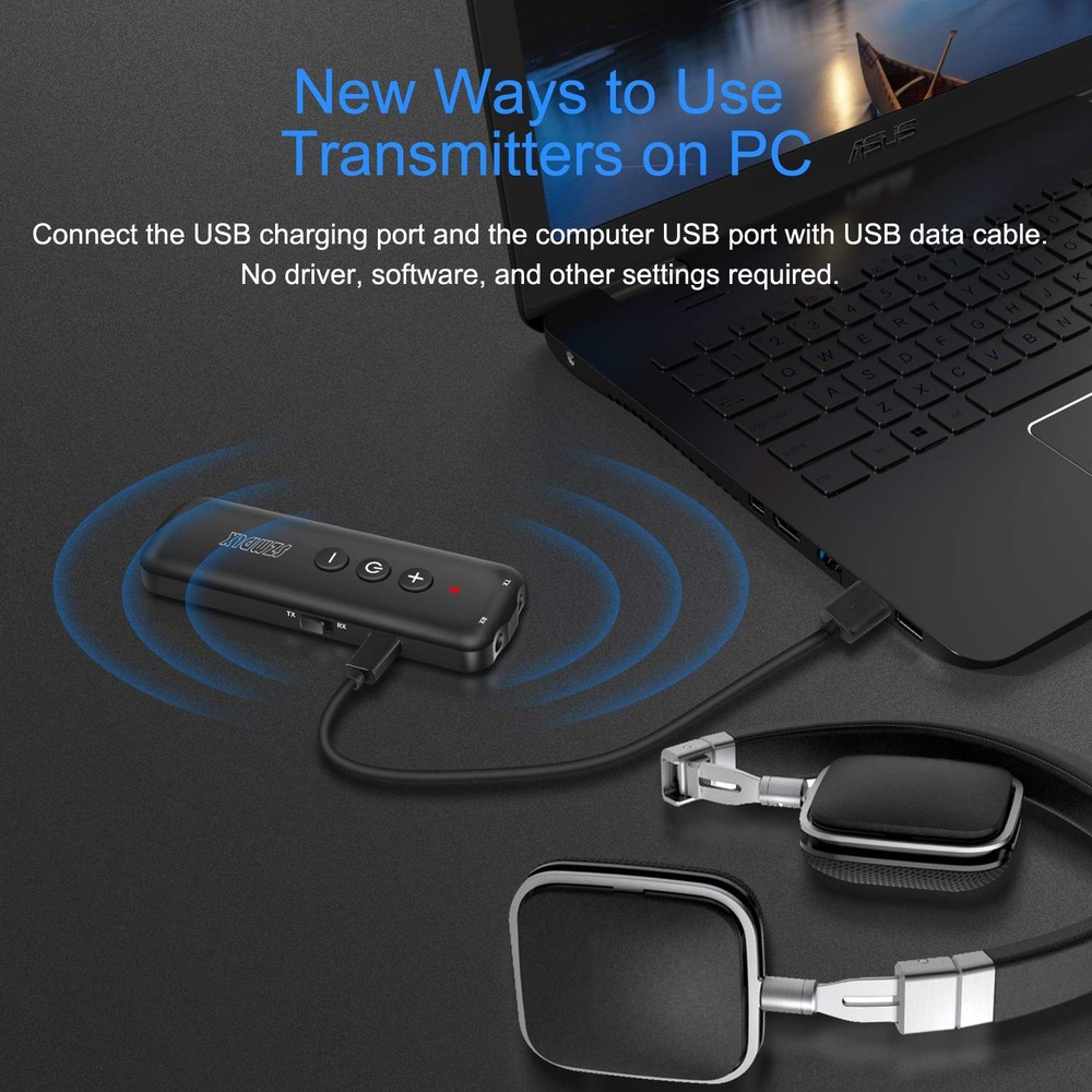Bluetooth 5.3 Transmitter 3 in 1,Bluetooth Receiver,Wireless Adapter, Bluetoo...