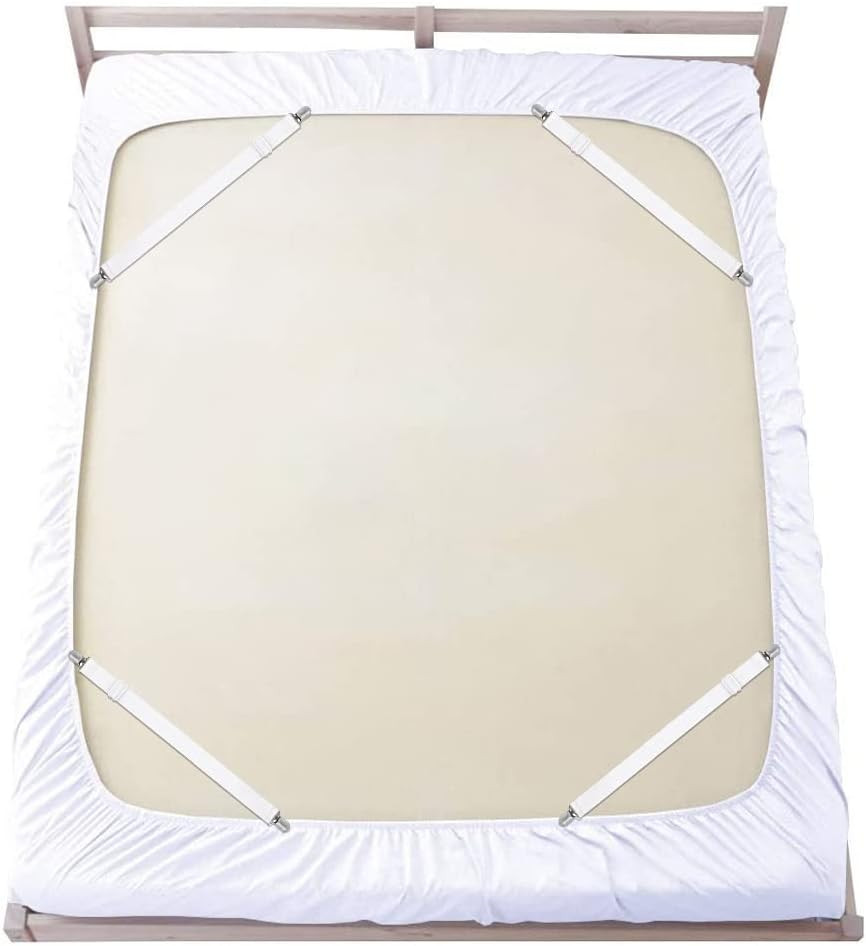 Bed Sheet Straps, Sopito Adjustable Elastic Fitted Sheet Corner Holders Straps t