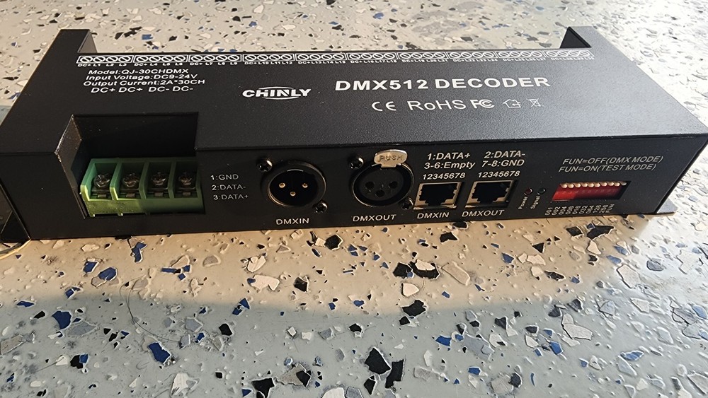 AMKI DMX 512 LED Decoder Controller for RGB Tape Strip Light Dimmer Driver