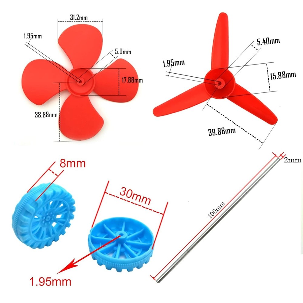 Mini Electric Hobby Motor Kit with Propeller
