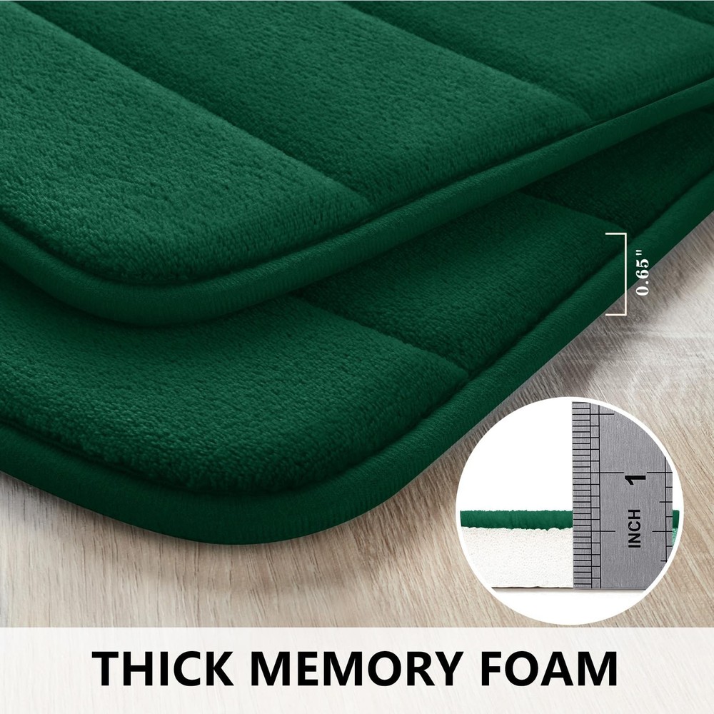 Bathroom Rugs Sets 2 Piece, Memory Foam Non Slip Extra Soft Absorbent Machine...