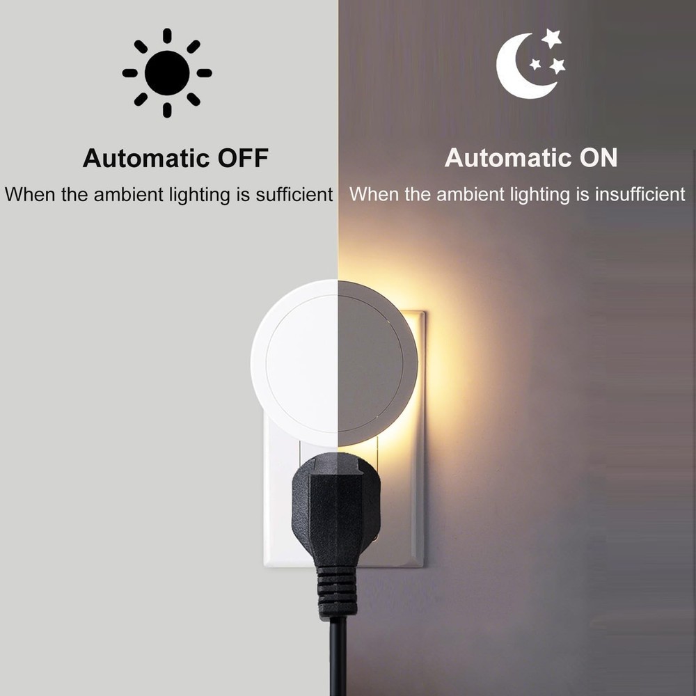 Night Lights Plug into Wall, Backlit Night Light with Light Sensor, Soft Dim ...