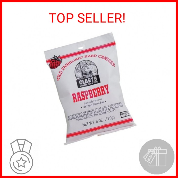 Claeys Old Fashioned Hard Candies - Raspberry - 6oz - 2Pack