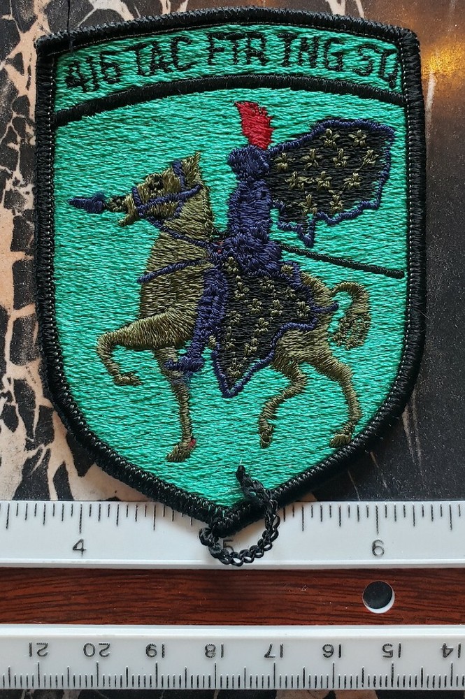 USAF Air Force 416th Tactical Fighter Training Squadron Patch Silver Knight