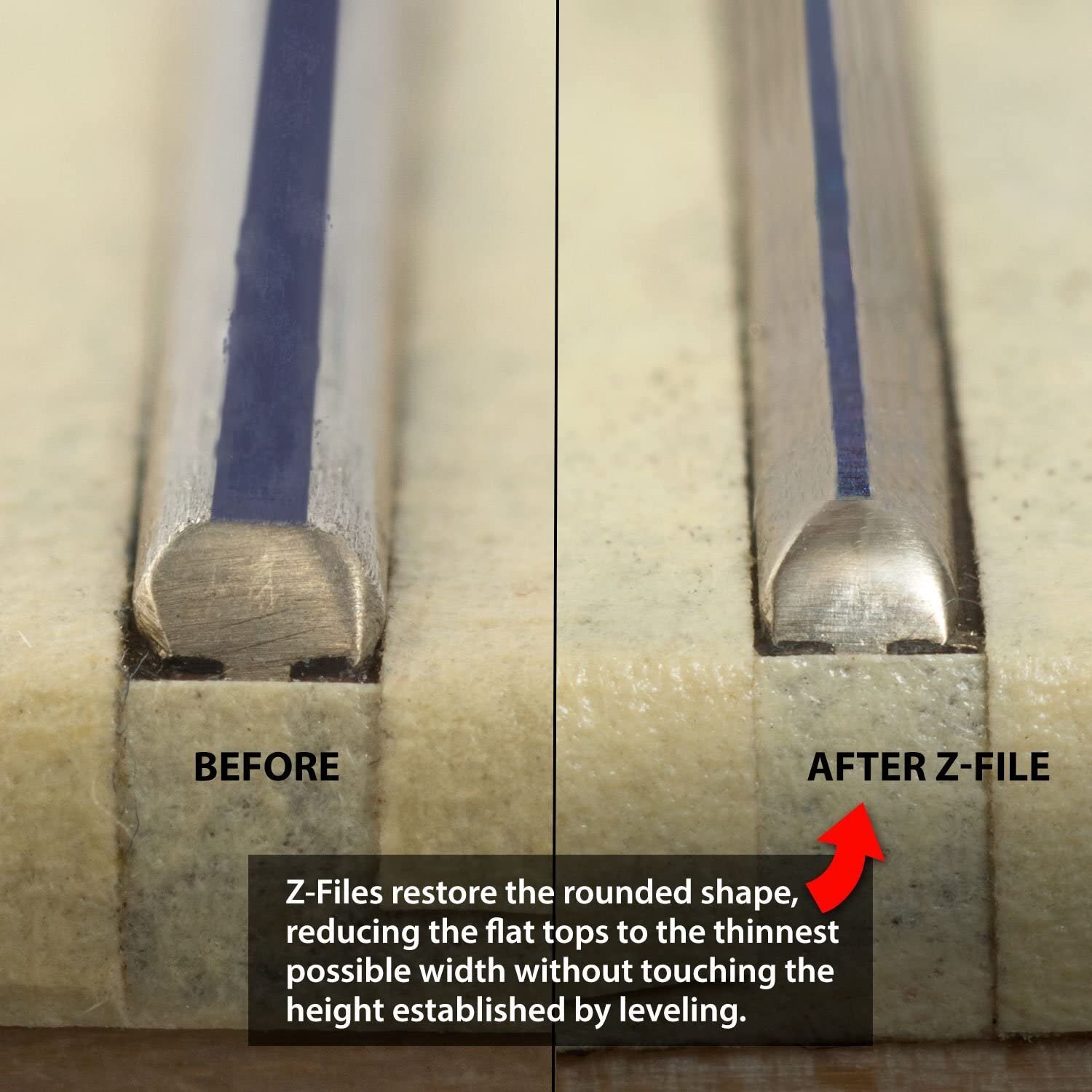 StewMac Z-File Guitar Fret Crowning File, Safe Edge Z-File - Fast Cutting...