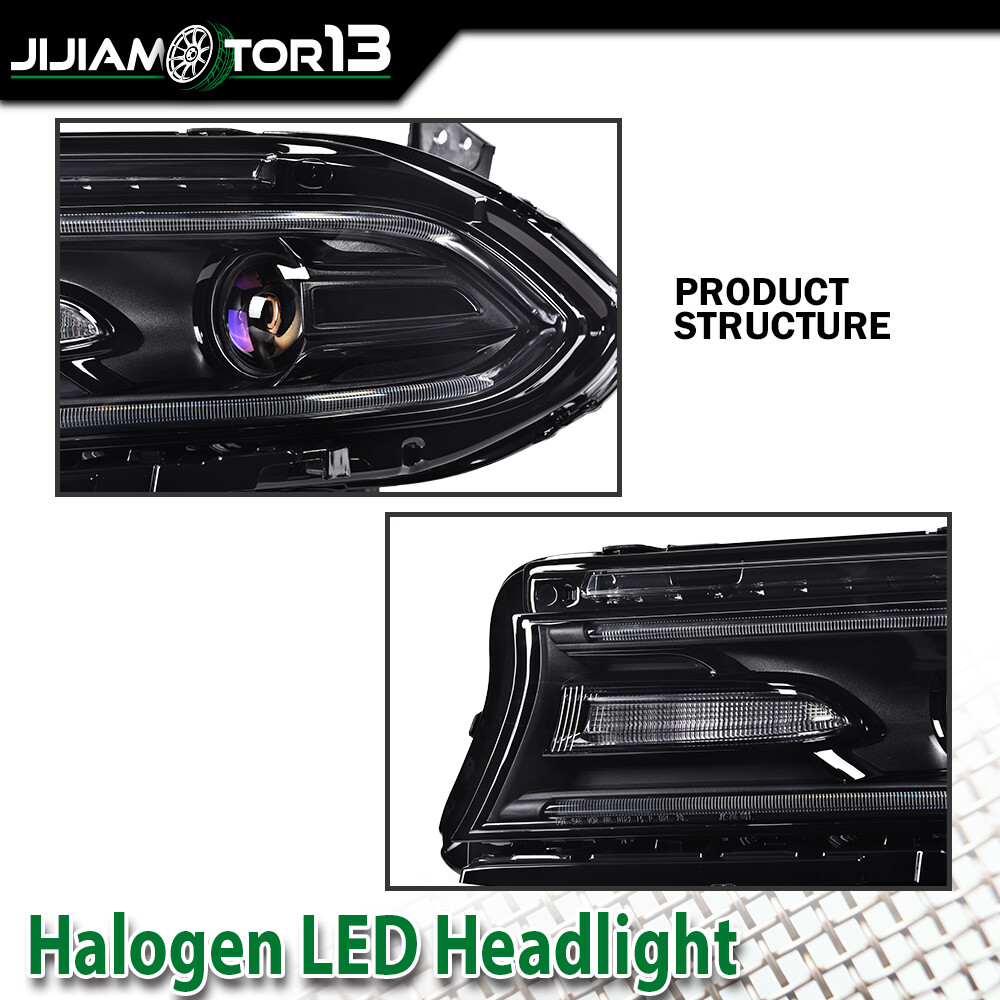 FIT FOR DODGE CHARGER 2015-2021 2022 HALOGEN HEADLIGHT LAMPS RIGHT + LEFT SIDE