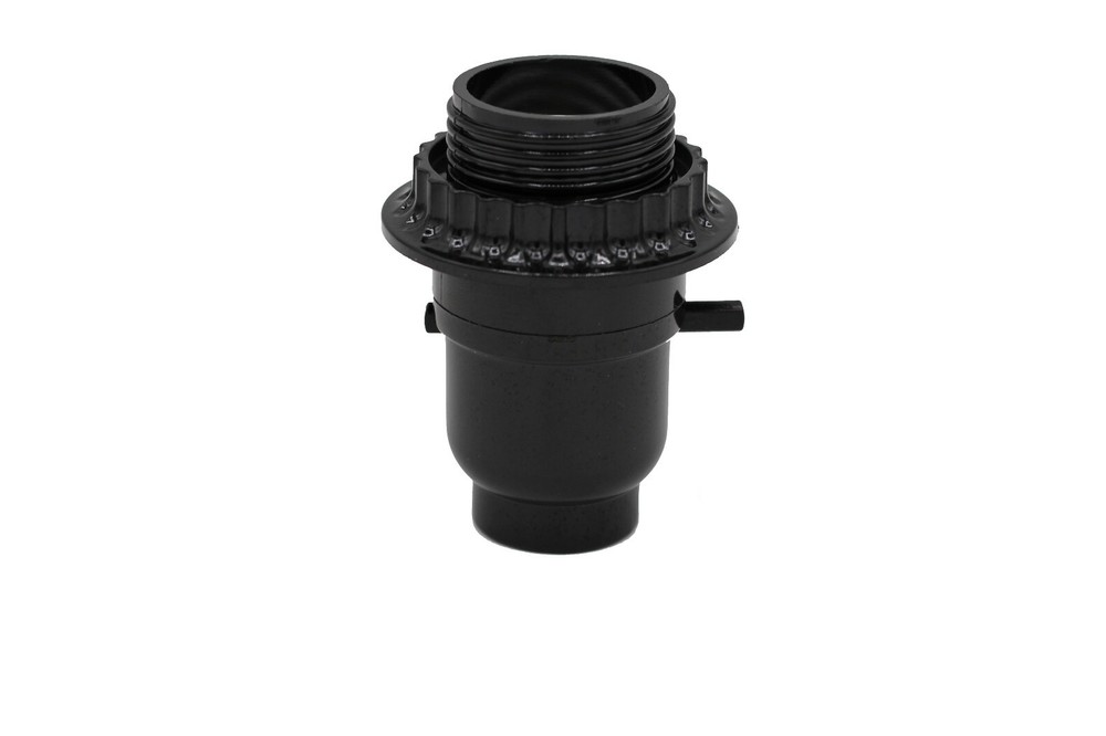 Creative Hobbies Black Phenolic Push Thru Socket with Uno Ring, 1/8