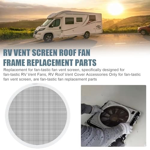 RV Vent Screen Roof Fan Frame Parts Replacement for FAN-TASTIC RV Vent Fan, RV