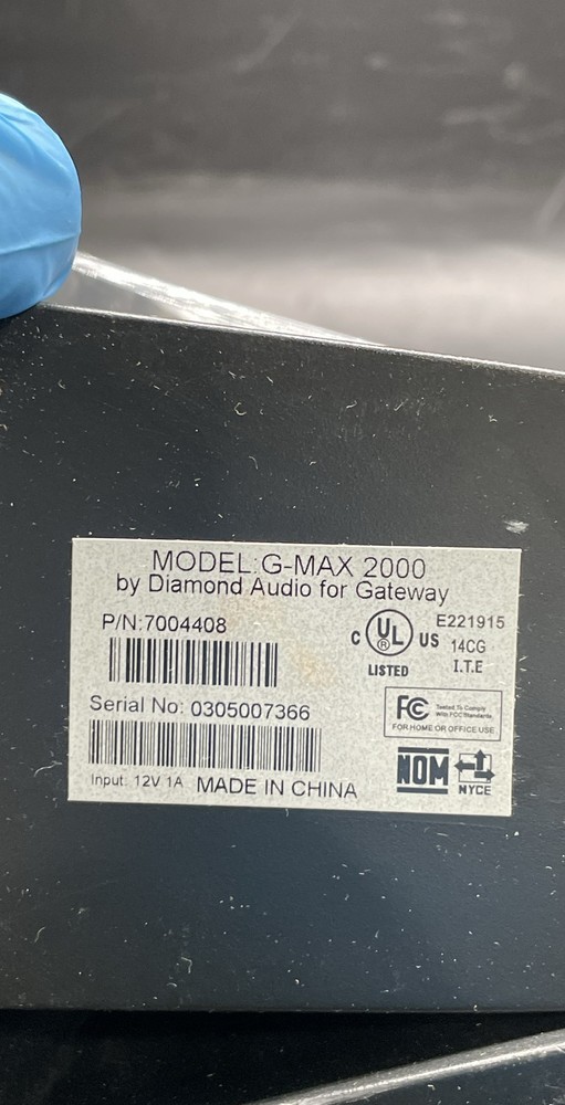 Gateway G-MAX 2000 Computer Speaker Multimedia PC Audio Speaker