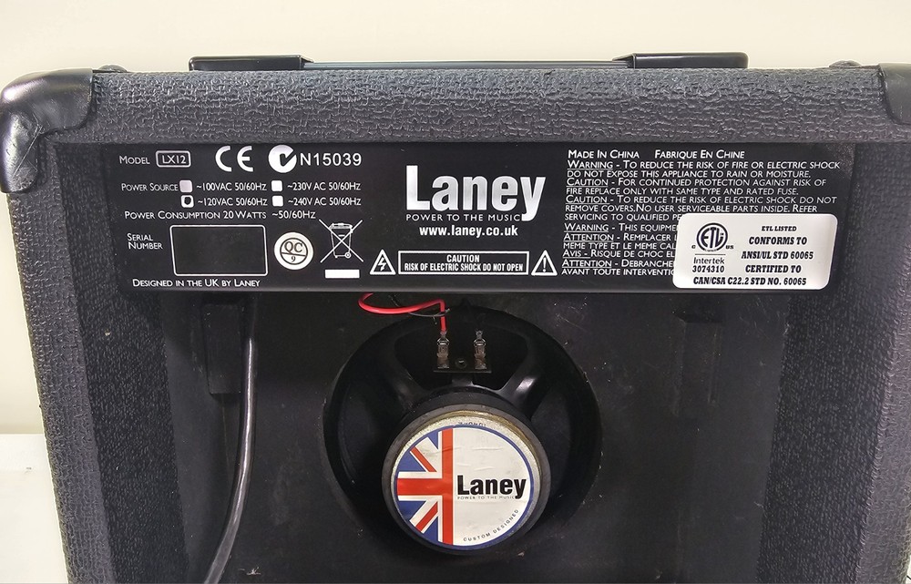 LANEY LX12 Solid-State Guitar Amp Practice Amplifier