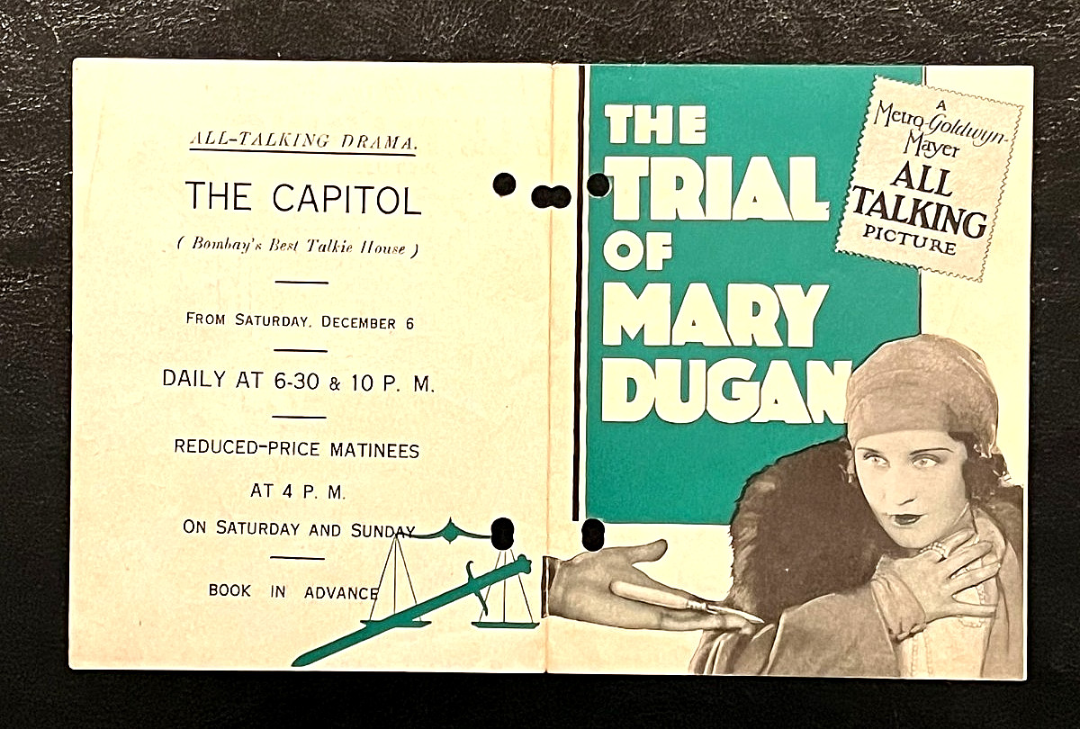 'MGM' THE TRIAL OF MARY DUGAN 1928 MOVIE HERALD - NORMA SHEARER