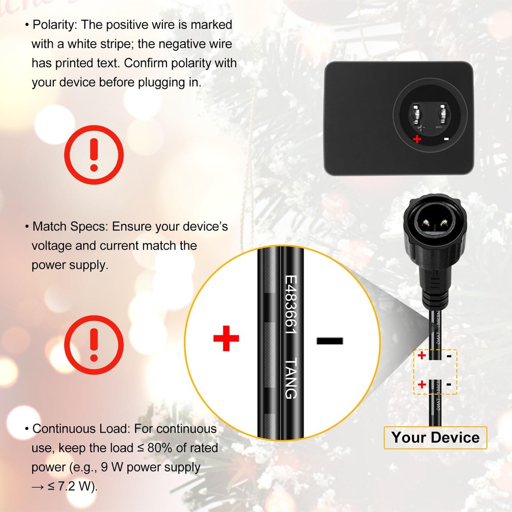 4.5V 0.6A LED Class 2 Power Adapter, 2.7W Transformer Replacement Black
