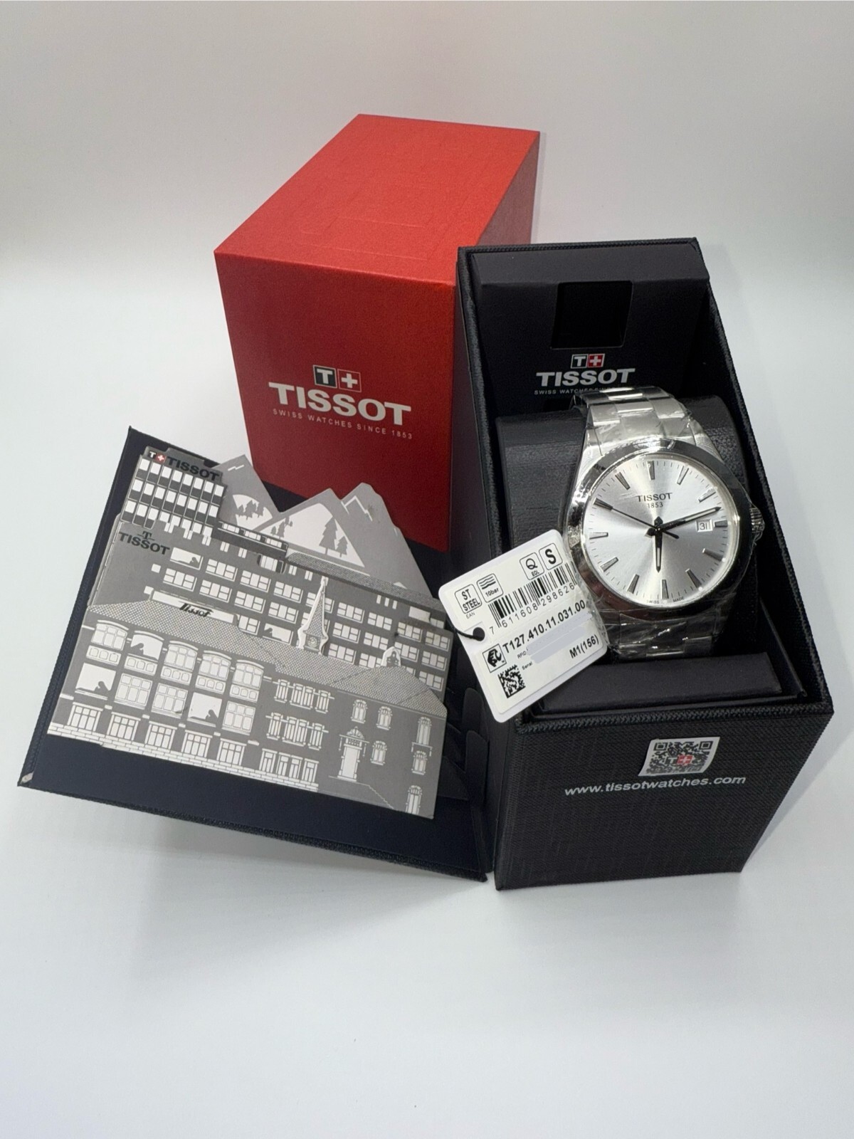 TISSOT Gentleman T127.410.11.031.00 Silver Dial Men's Watch 40 mm