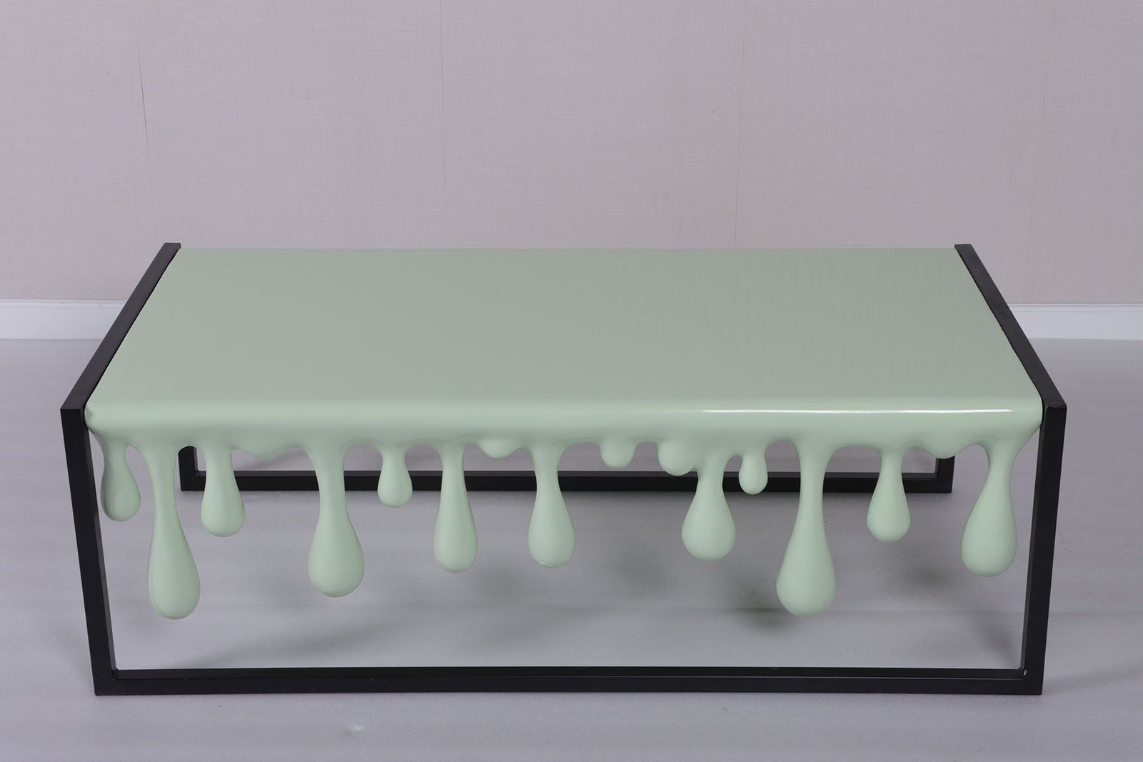 Mint Green Melting Rectangle Table Dripping IceCream Statue Home Furniture Decor