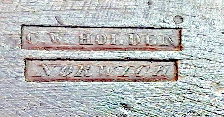 Wooden Hollow Wood Plane, C.W. HOLDEN Woodworkers Molding Plane