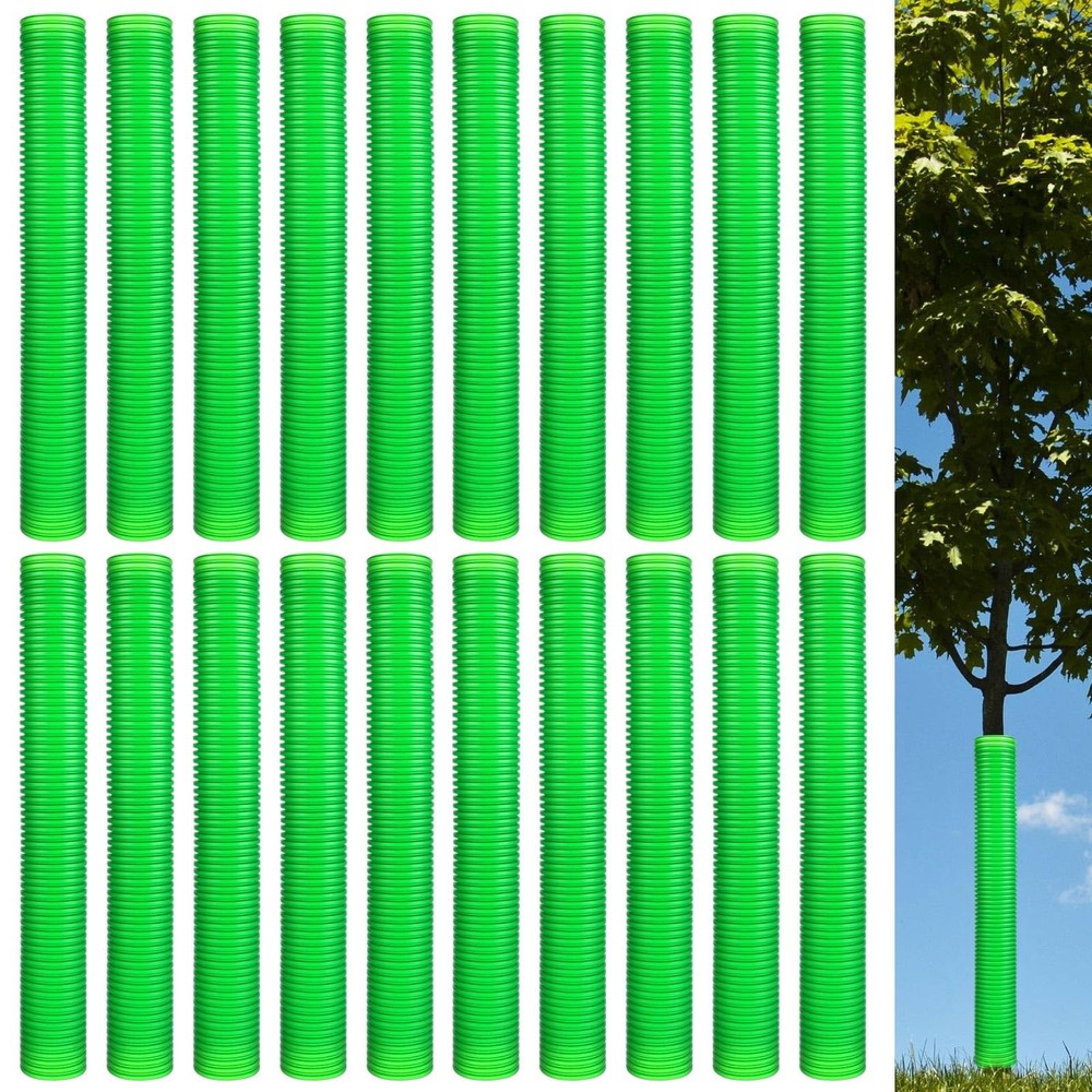 20 PCS Corrugated Plastic Tree Trunk Protectors Guards for Saplings