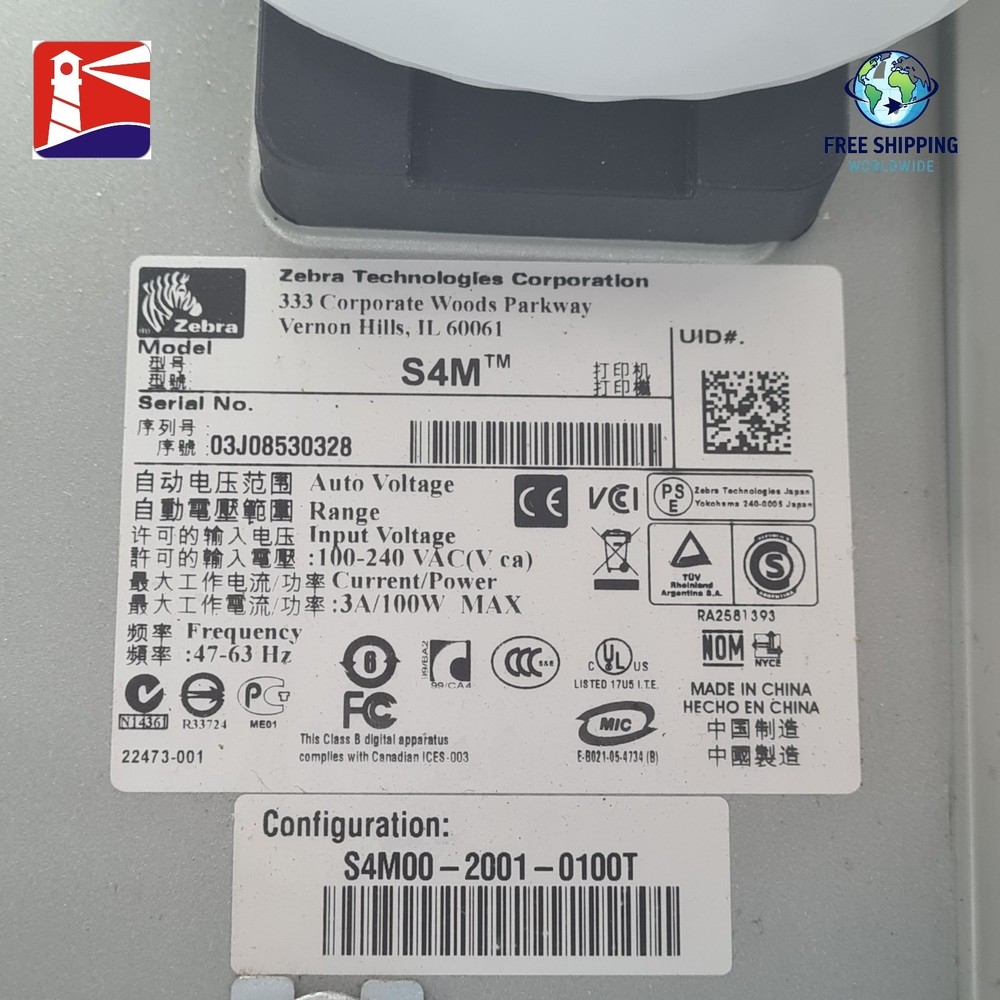 Zebra Stripe S4M Barcode Printer