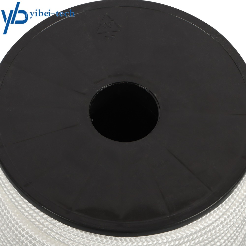1/4 Inch Nylon Polyester Cord 250 Foot Spool Solid Braid Industrial Grade White