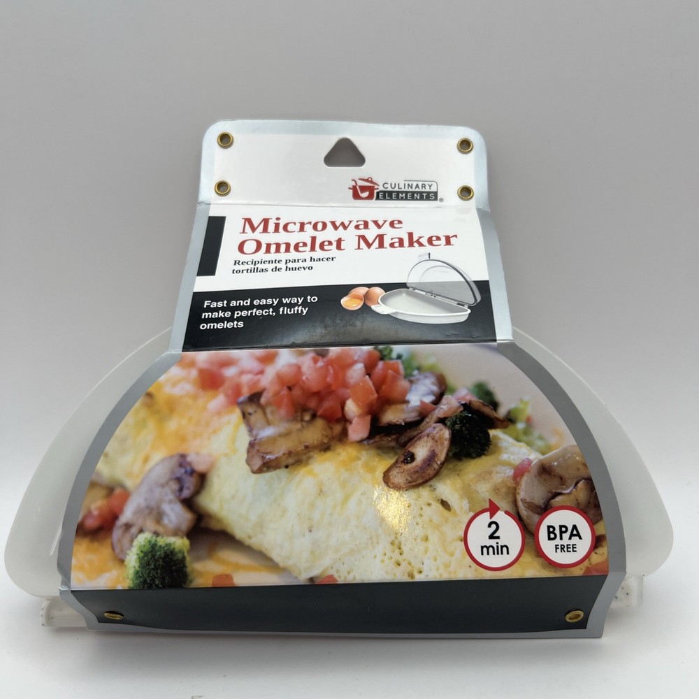 Microwavable Nonstick Omelet Maker Quick & Easy Breakfast Dishwasher Safe Holds