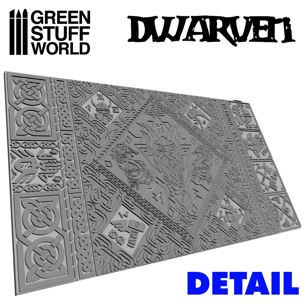 Rolling Pin - DWARVEN Texture - Create your own Infinity, Warhammer bases 40k