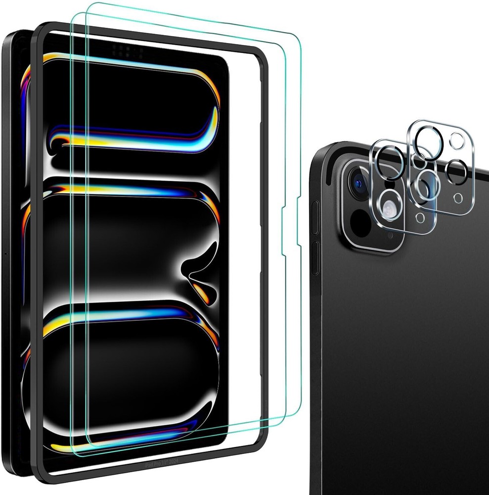 Screen Protector Compatible With iPad Pro 11 Inch (2024) [2+2 Pack]