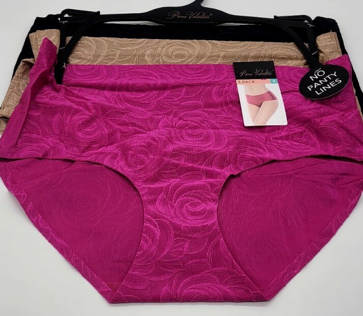 PRIMA VALENTINA MICROFIBER NO PANTY LINES BRIEF PANTIES, Small, M, L, XLarge
