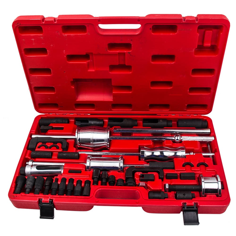 Auto Truck Diesel Injector Extractor Slide Hammer Puller Adapter Full Tool Sets