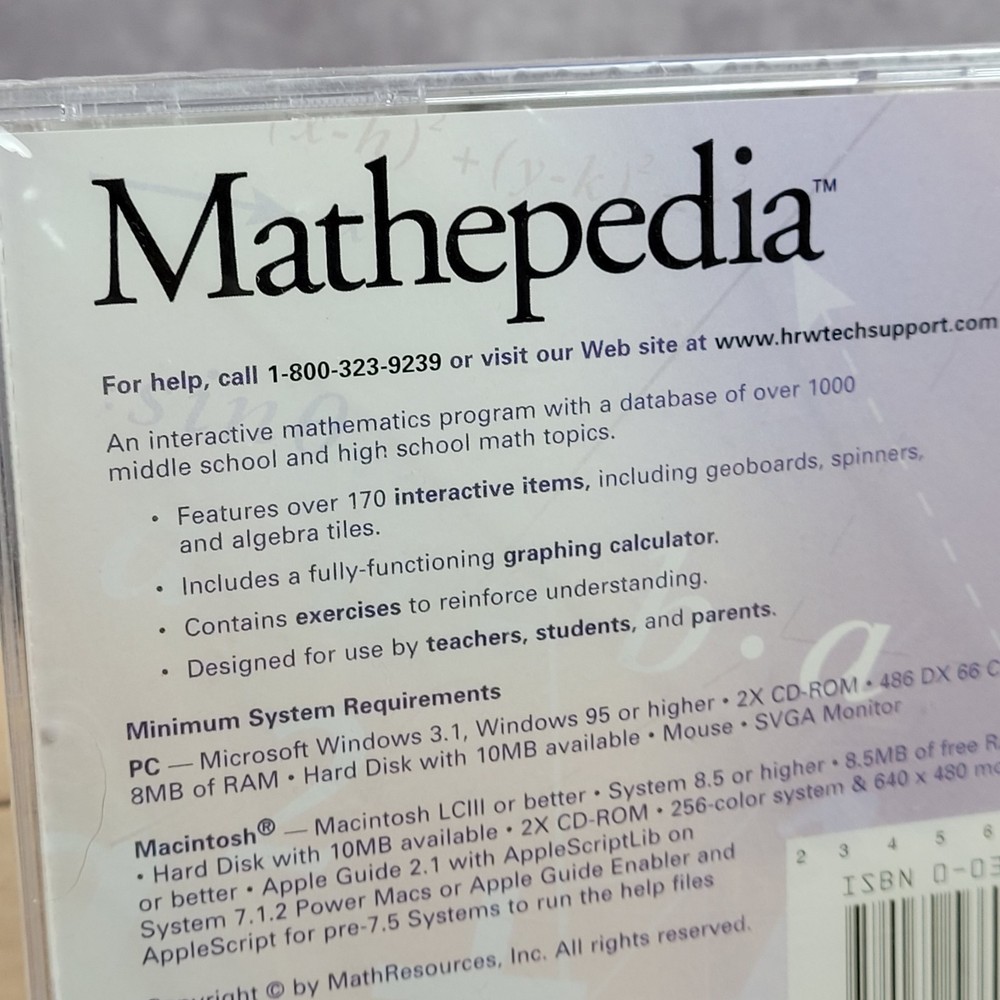 Mathepedia Interactive Mathematics Encyclopedia CD-Rom New Sealed