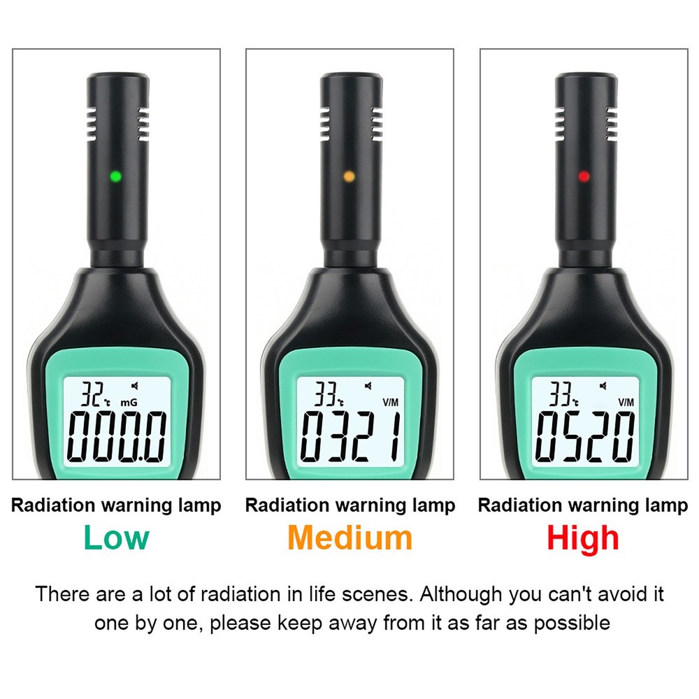 1 PC ABS LCD Radiation Dosimeter EMF Meter Electromagnetic Radiation Detector
