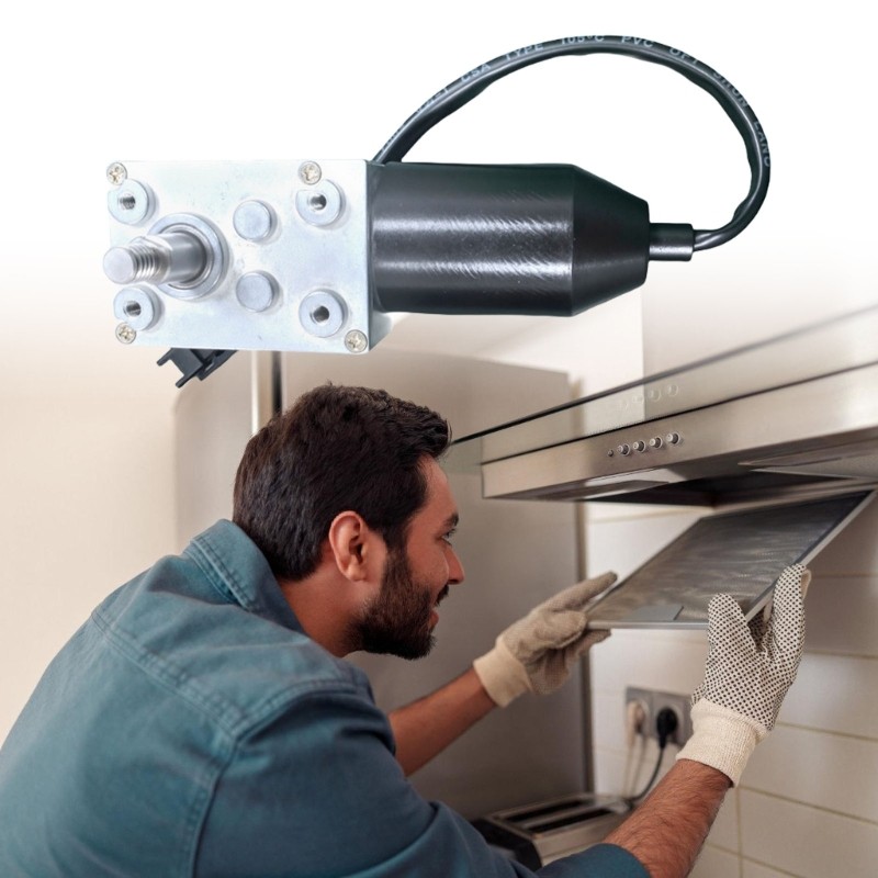 Worm Encoder 12V Reduction Motor Speed Control Small Motor For Range Hood