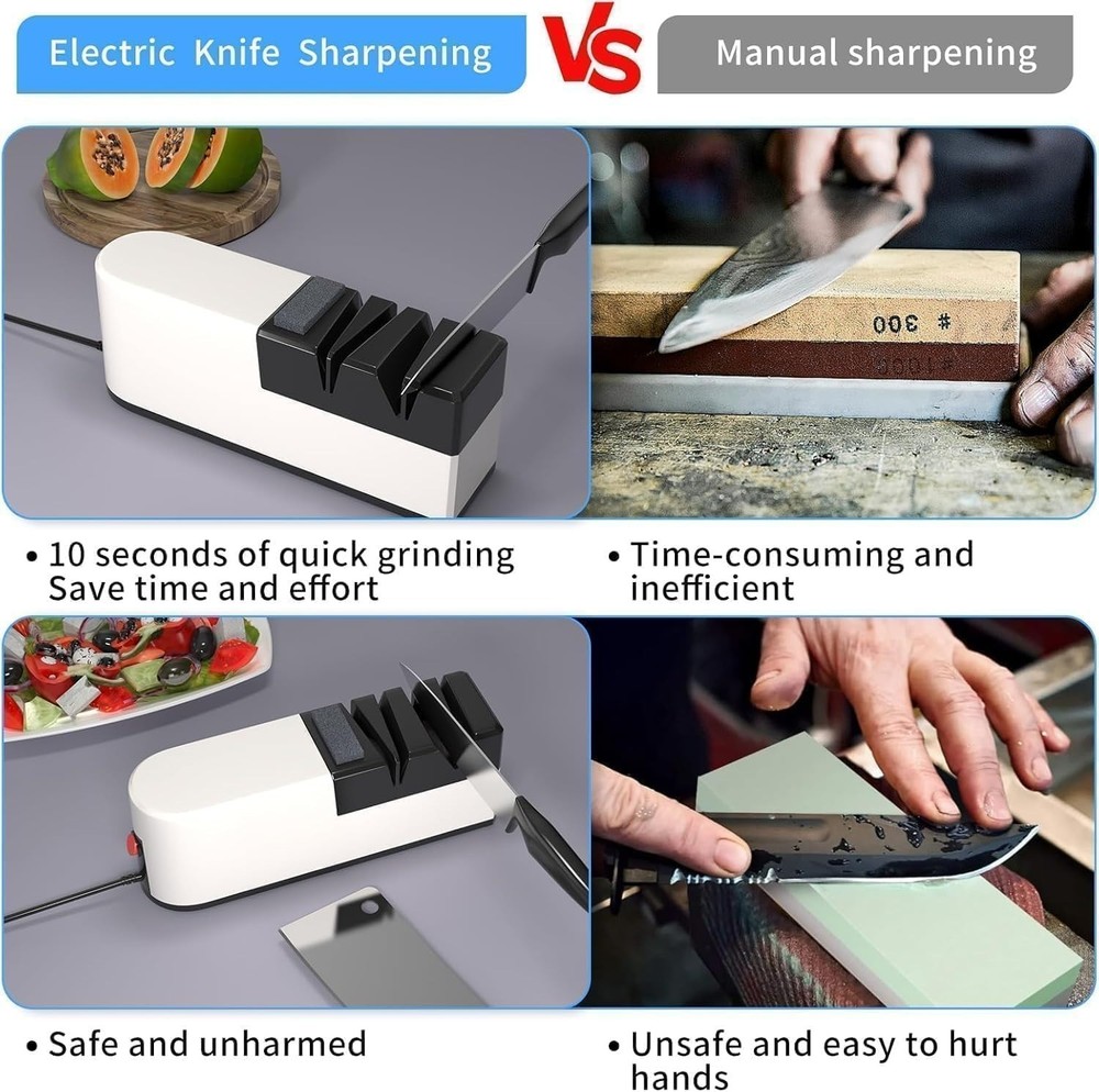 Electric Knife Sharpener Diamond Knife Sharpener for Kitchen Kni..
