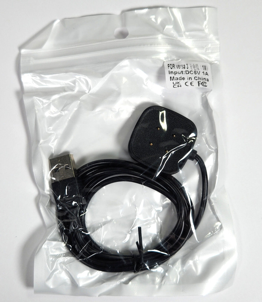 Replacement USB Charging Cable for Fitbit Versa 3 Versa 4 Sense Activity Tracker