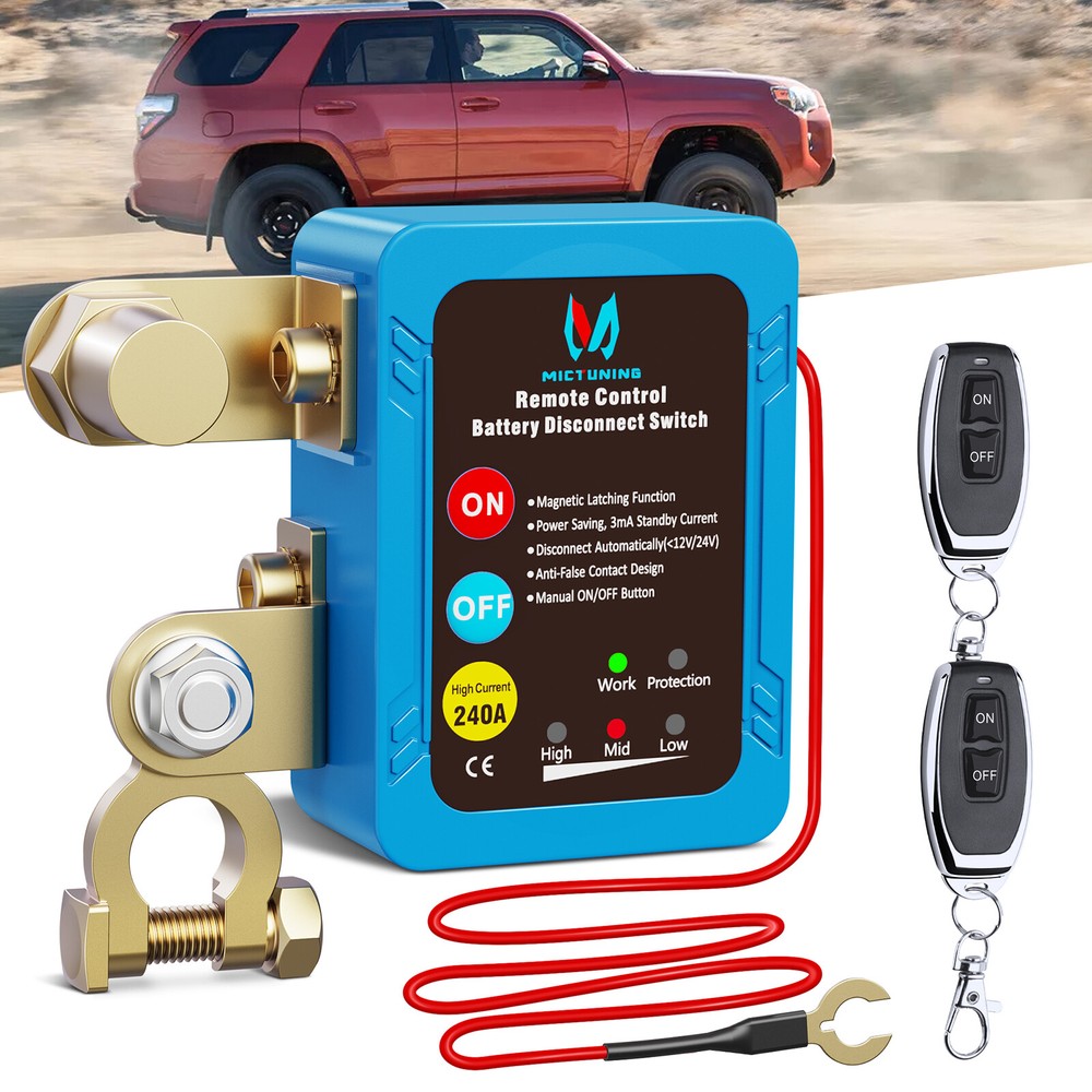 12V 240A Remote Battery Disconnect Switch Kill Switch Automatic for Auto Car