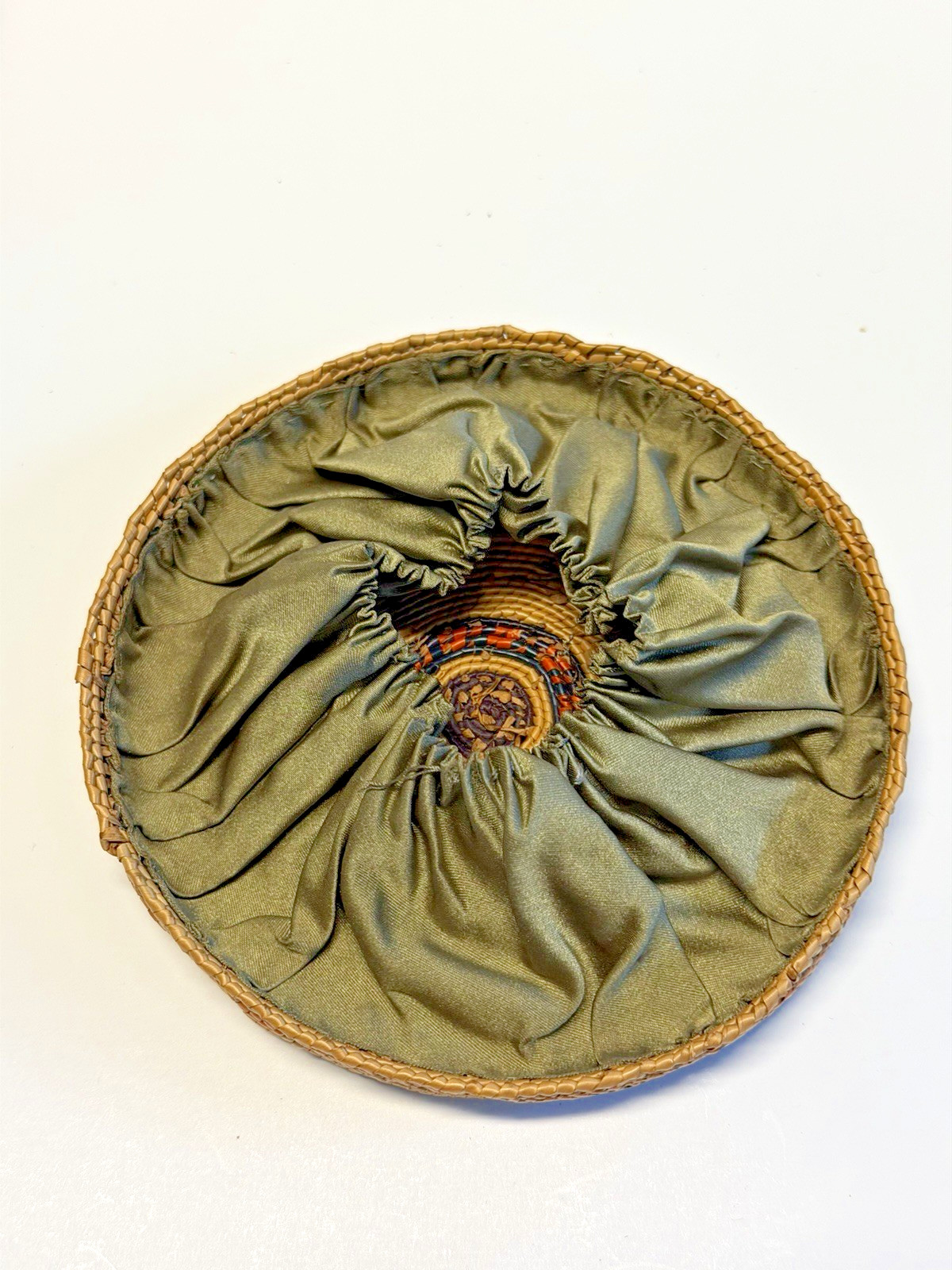 Antique Native American Indian Makah Lidded Woven Basket; Late 1890's; Lot #G7