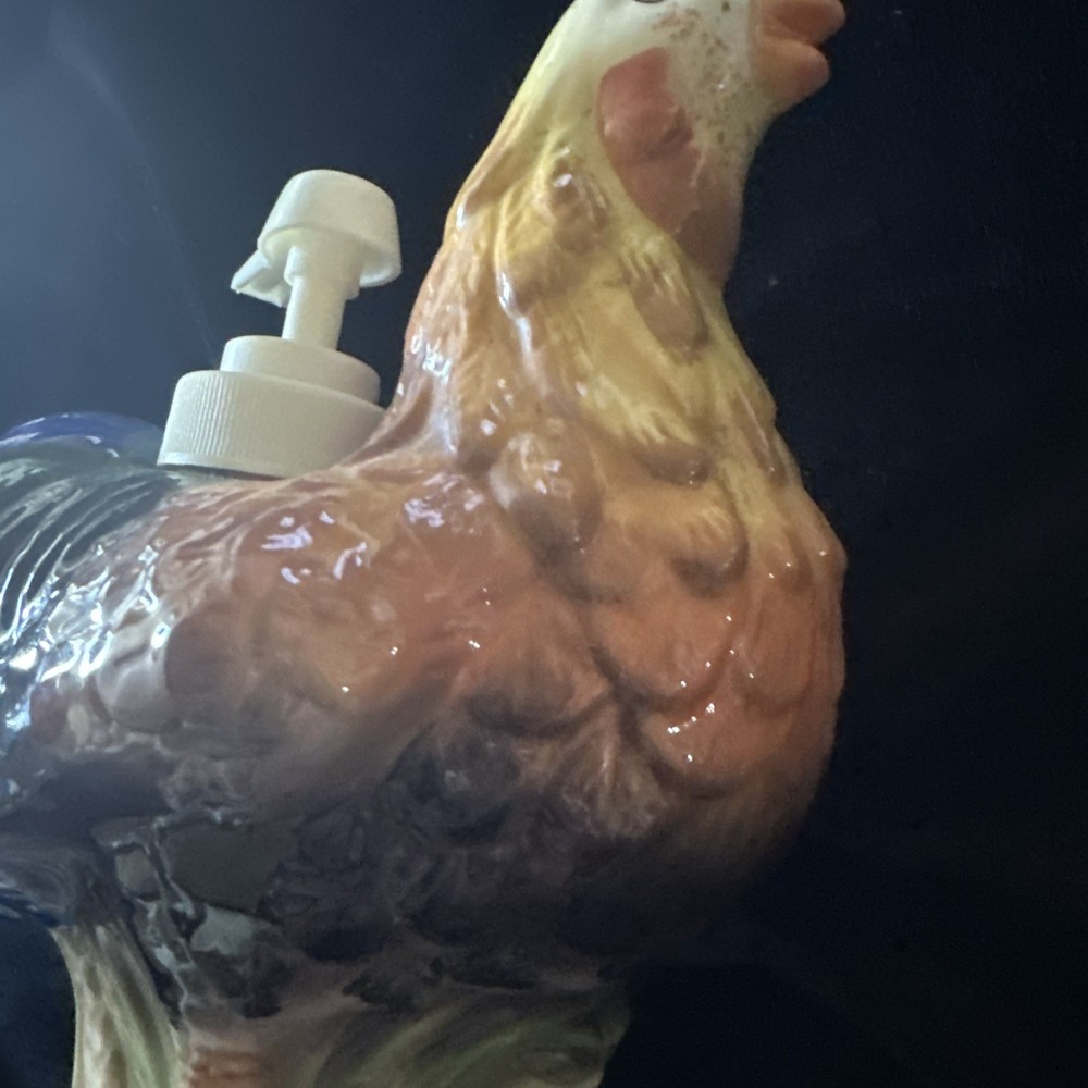 1999 Allure Ceramic Rooster Soap/Lotion Dispenser