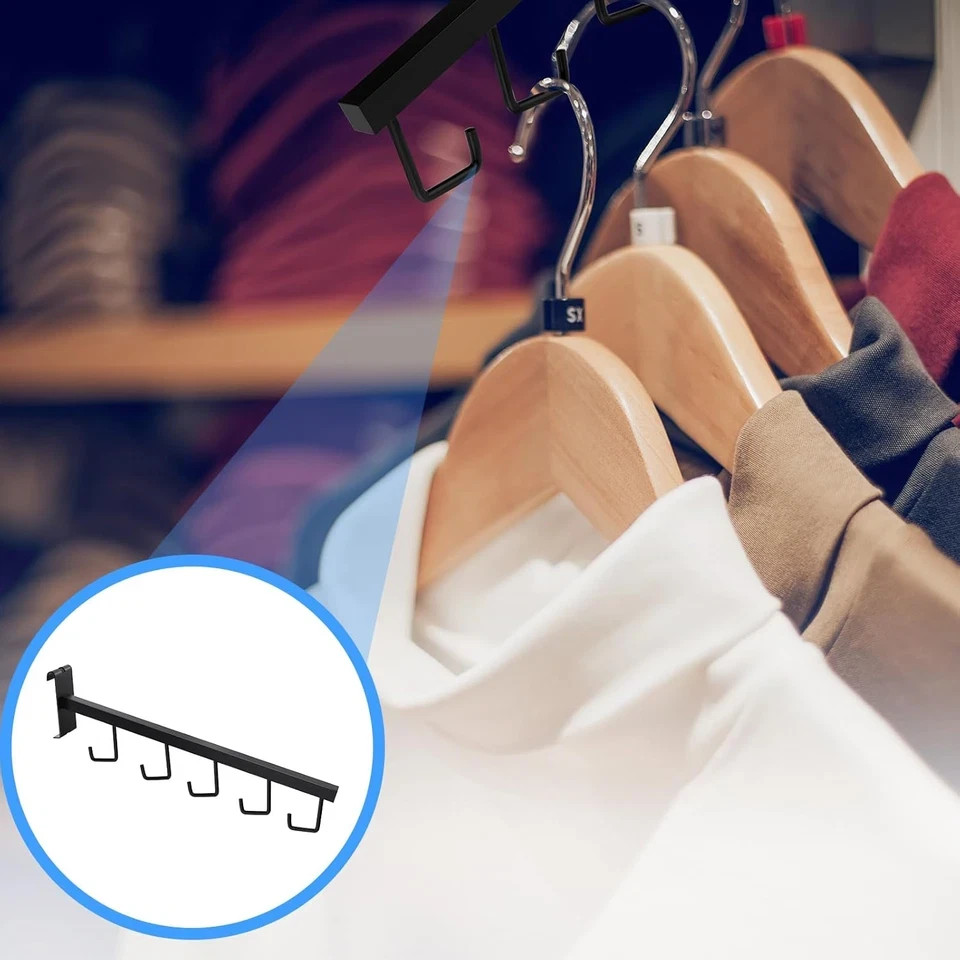 5 Pack Gridwall Waterfall Faceout with 5 Hooks Gridwall Clothes Hanger Gridwall