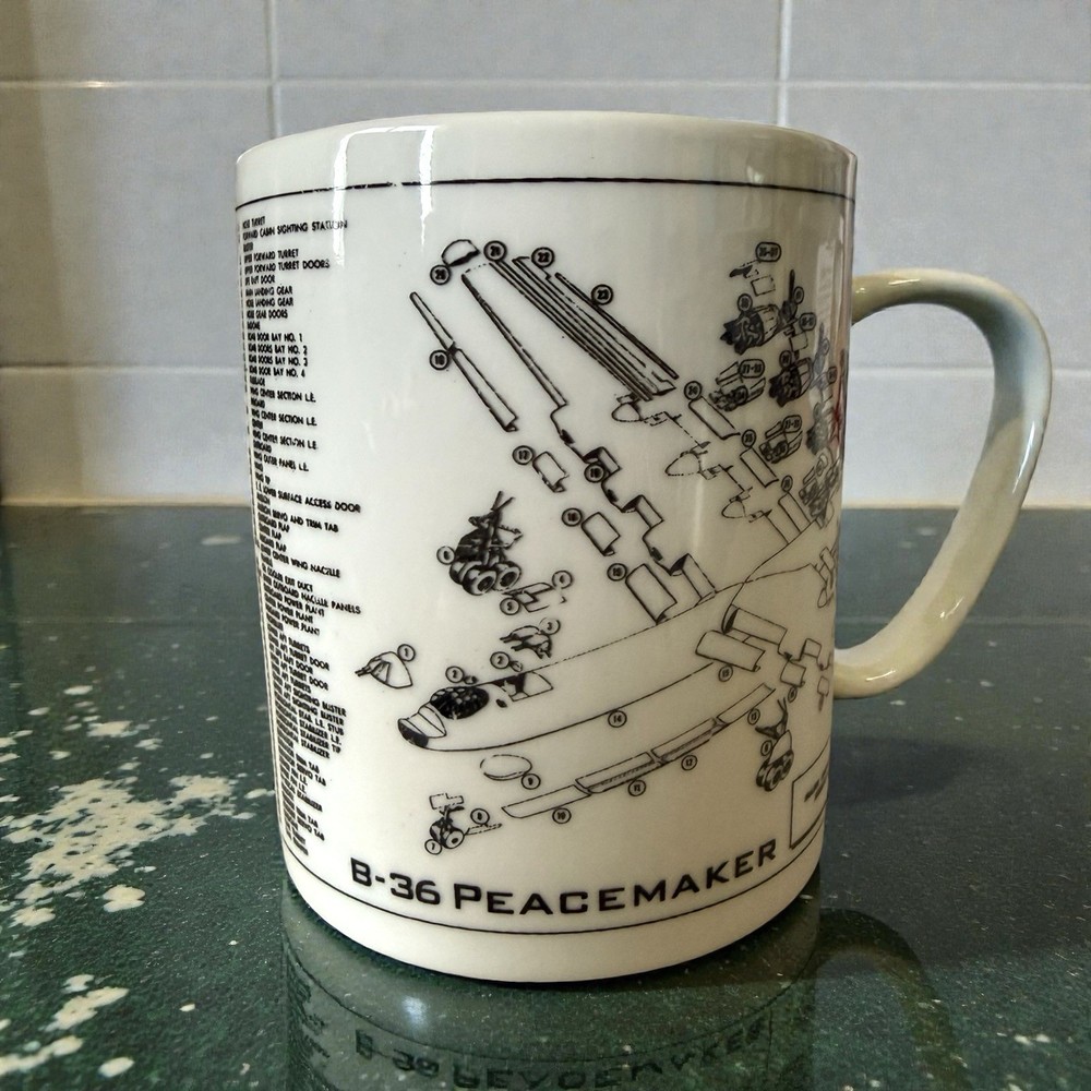 B-36 Peacemaker Airplane Bomber  Mug Cup 12 Ounce
