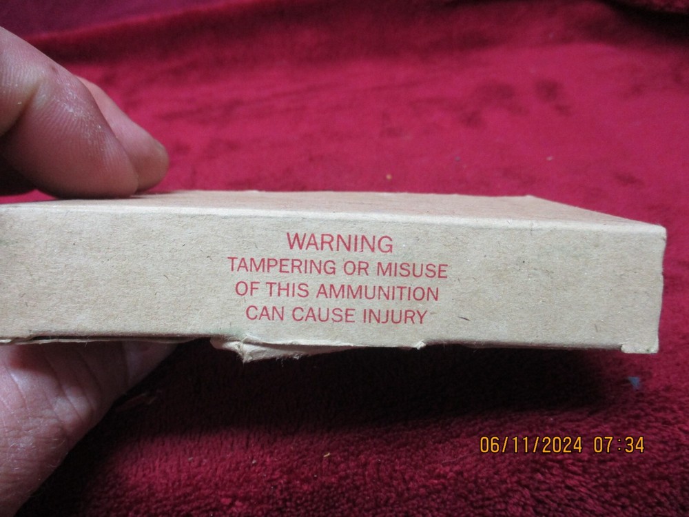 Vintage USGI Caliber .30 M1909 Blank Ammo Box, (EMPTY)