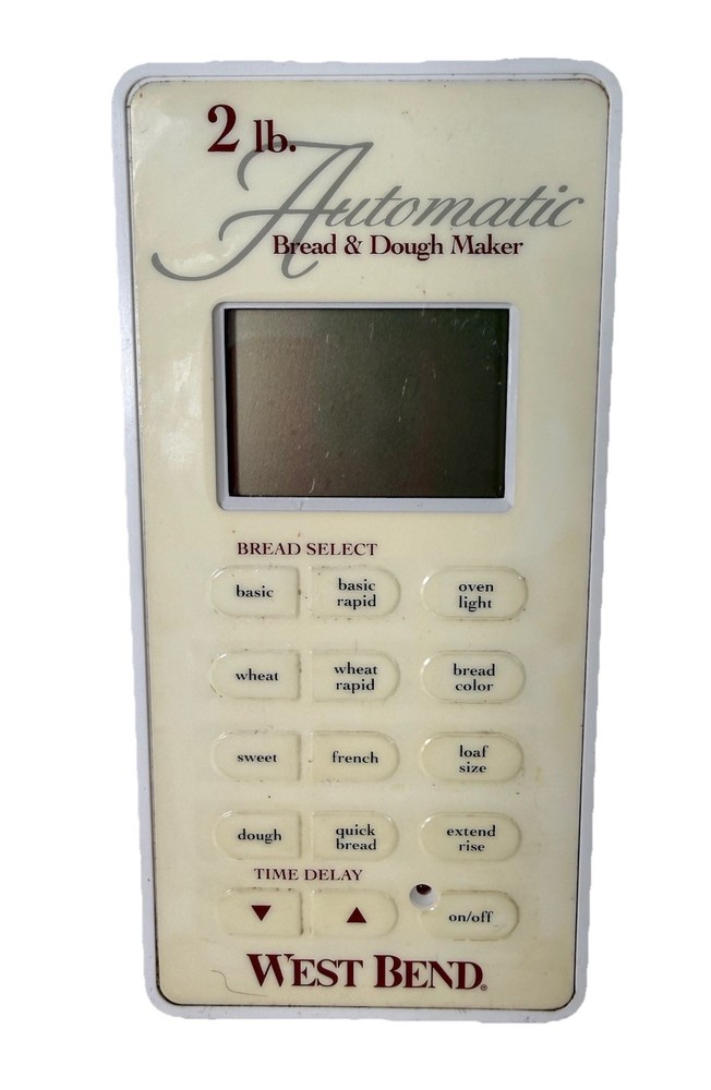 Control Panel - West Bend Automatic Bread Machine Maker (2lb Loaf) Model 41095