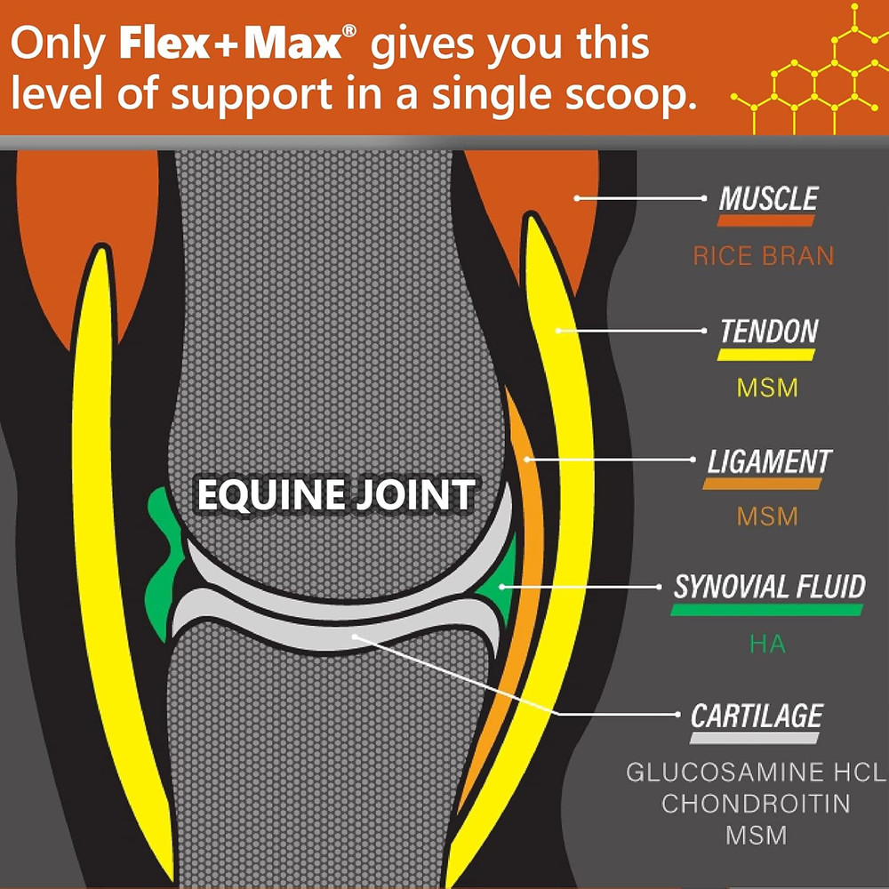 Flex+Max Horse Joint Supplement Pellets, Highly Palatable, Comprehensive Equine