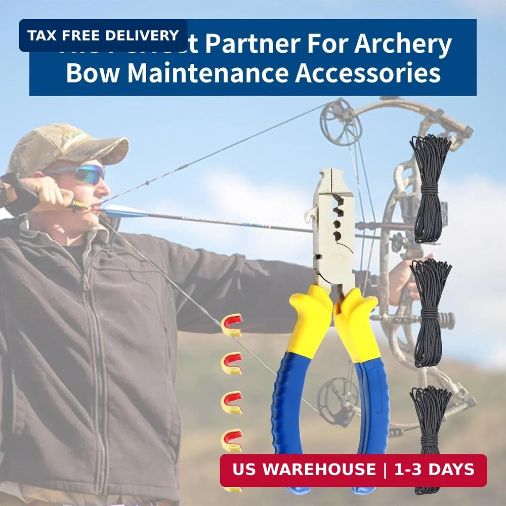 SPG Bow String Nock Point Pliers - D Loop Pliers with D Loop Material for Compou