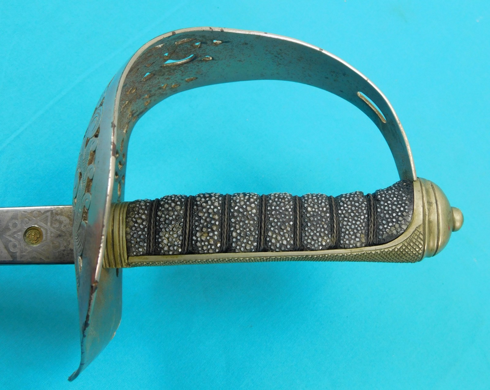 Antique British English WW1 Model 1897 Officer's Sword w/ Scabbard