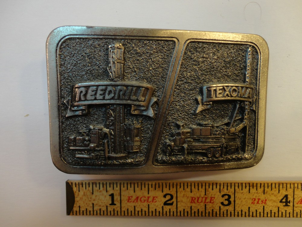 Reedrill-Texoma Belt Buckle Solid Brass Mining Exclusive Construction Equipment