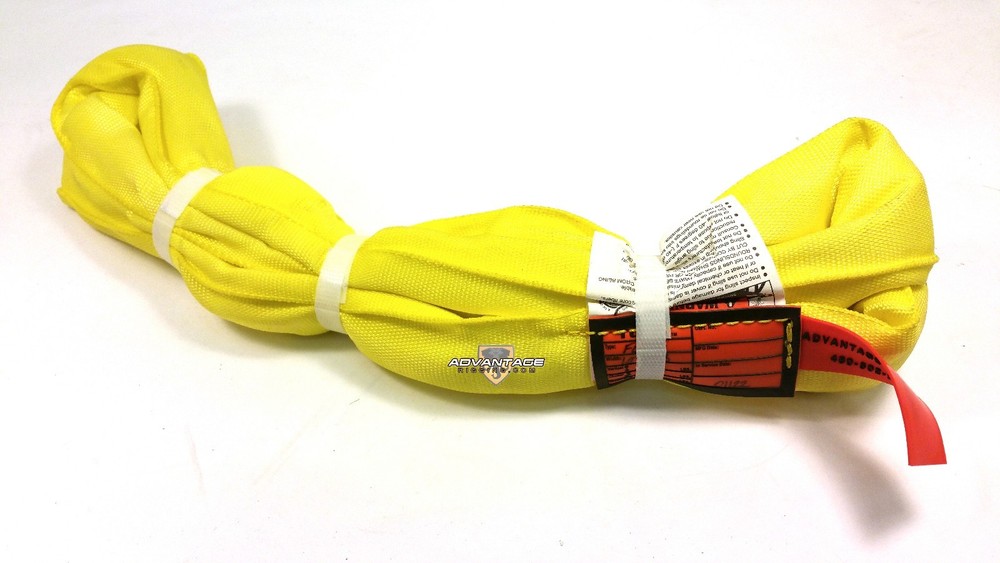 Yellow Endless Polyester Round Sling Tubular 6' Long