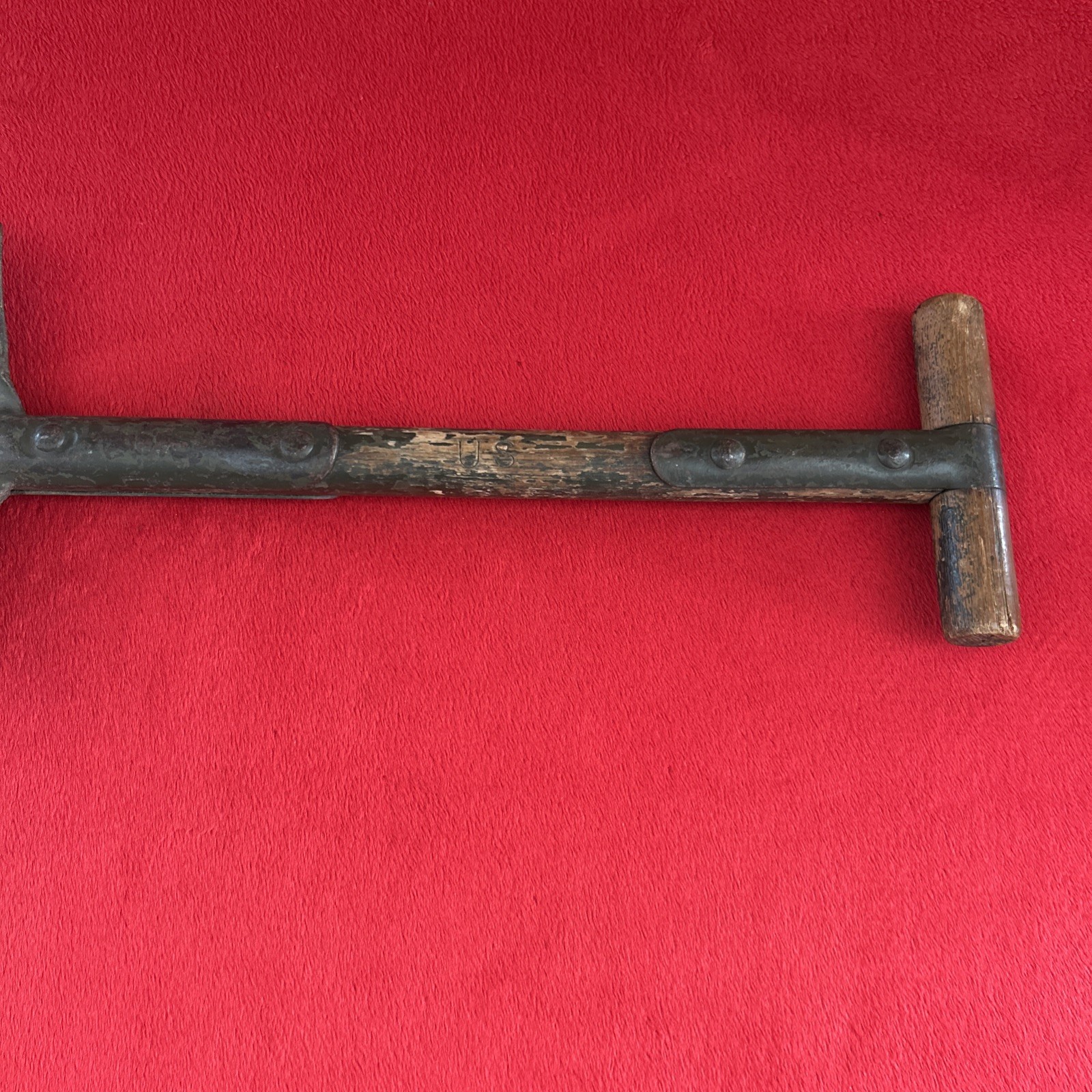 Antique Original WWI US Army Trench Shovel Entrenching Tool T-Handle M1910 WW1