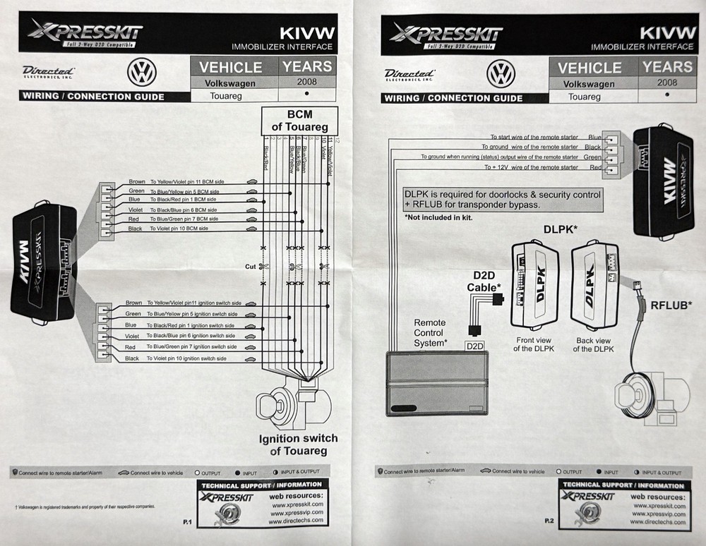 Directed Xpresskit KIVW Ignition Interface Module, 2002-09 Audi Porsche VW