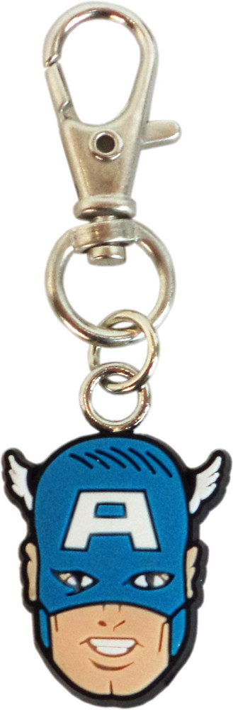 Zipper Pull - Captain America Retro Marvel Superhero Comic Gift Rubber #88530