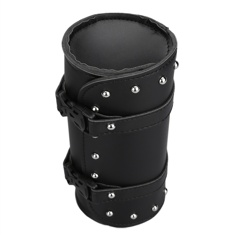 Motorcycle Front Fork Tool Bag Pouch Storage Luggage SaddleBag Leather Handlebar