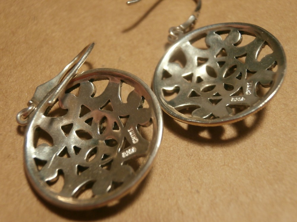 China 925 A Silver Round Earrings